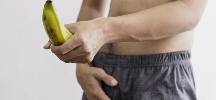veľkosť mužského penisu na príklade banánu