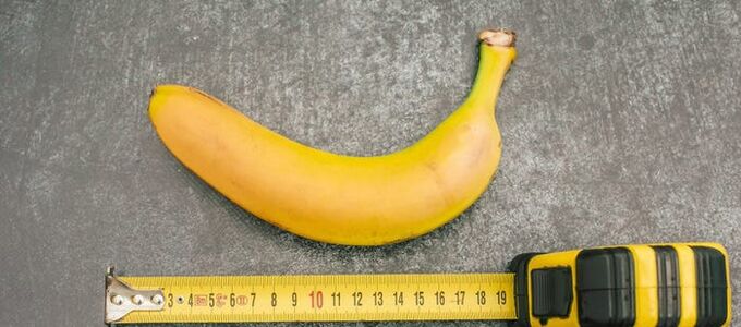 meranie penisu na príklade banánu